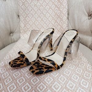 Vince Camuto Brown Tan Slingback Heels